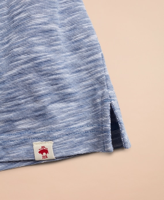 Accent Stripe Slub Cotton Jersey Polo Shirt