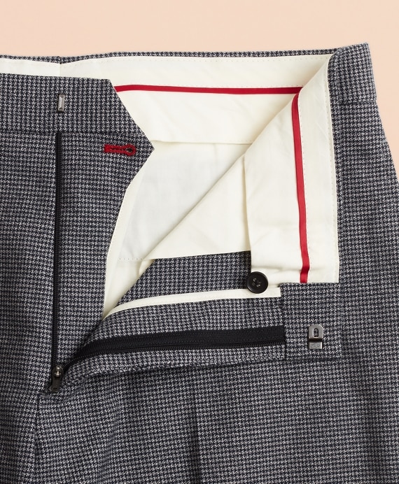 Cotton-Blend Houndstooth Trousers