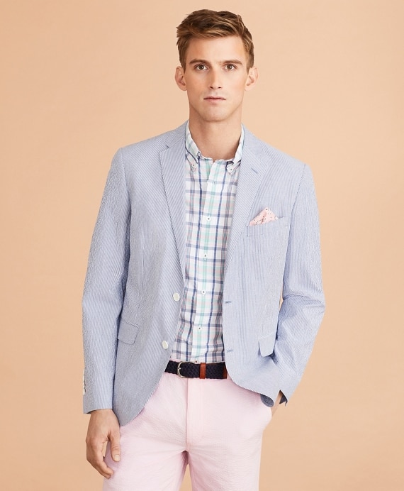 Striped Seersucker Sport Coat