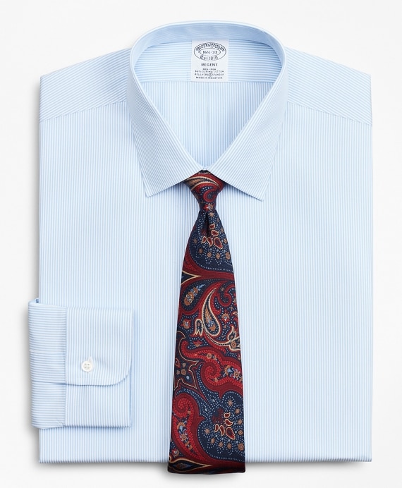 Stretch Regent Fitted Dress Shirt, Non-Iron Stripe