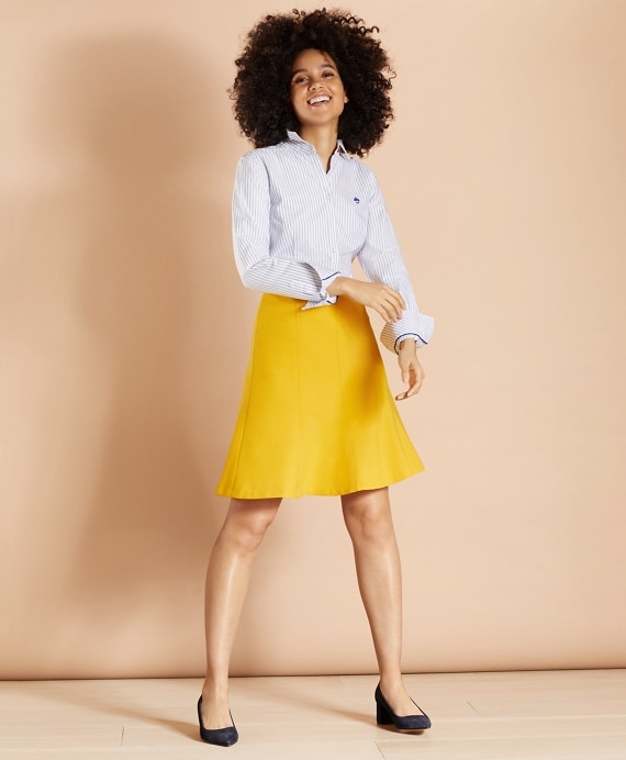 Wool-Blend Trumpet Skirt