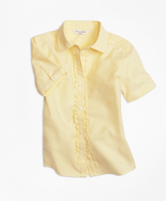 Girls Non-Iron Short-Sleeve Oxford