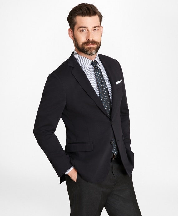 Regent Fit Two-Button Wool Jersey Blazer
