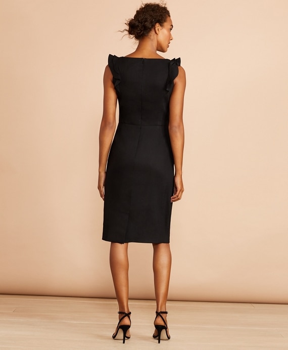 Linen-Blend Twill Sheath Dress