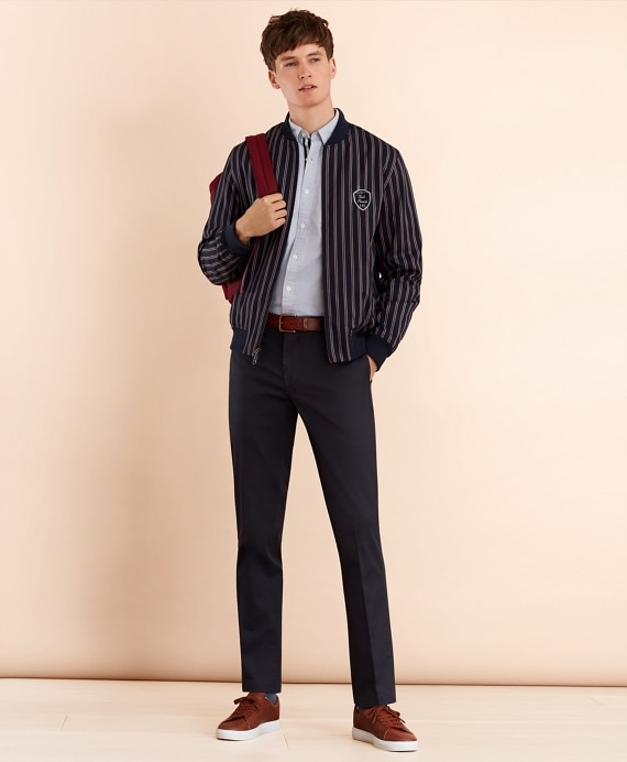 Striped Bomber Jacket