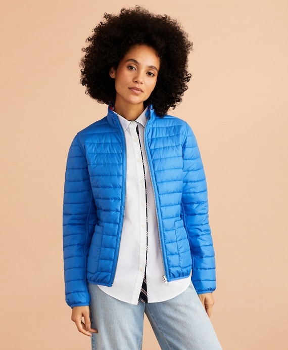 Reversible Floral-Print Puffer Jacket