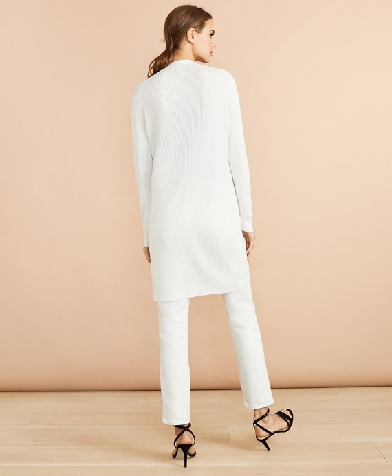 Rib-Knit Cotton Boyfriend Cardigan