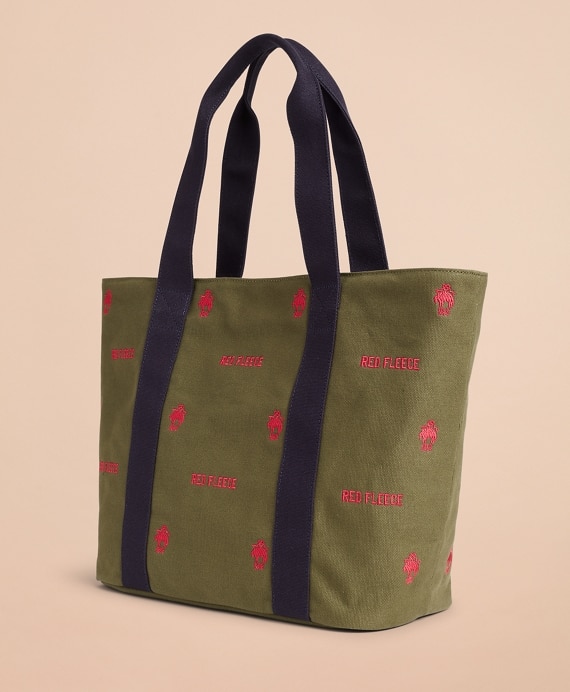 Logo-Embroidered Canvas Tote Bag