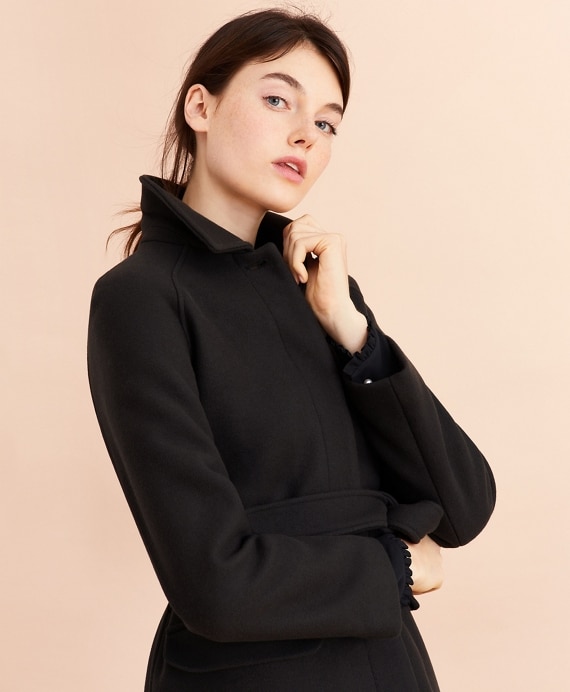 Water-Repellent Stretch-Wool Twill Trench Coat