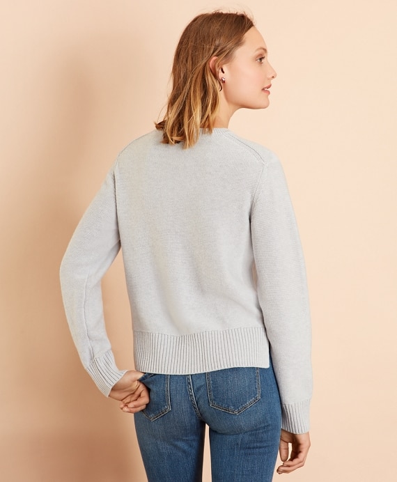 Wool-Cotton Cable-Knit Sweater