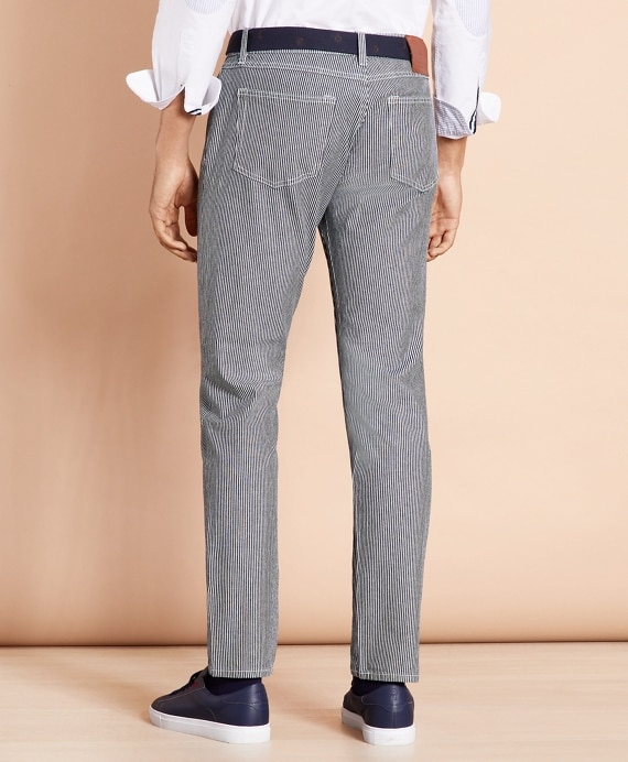 Striped Indigo Lightweight Jeans