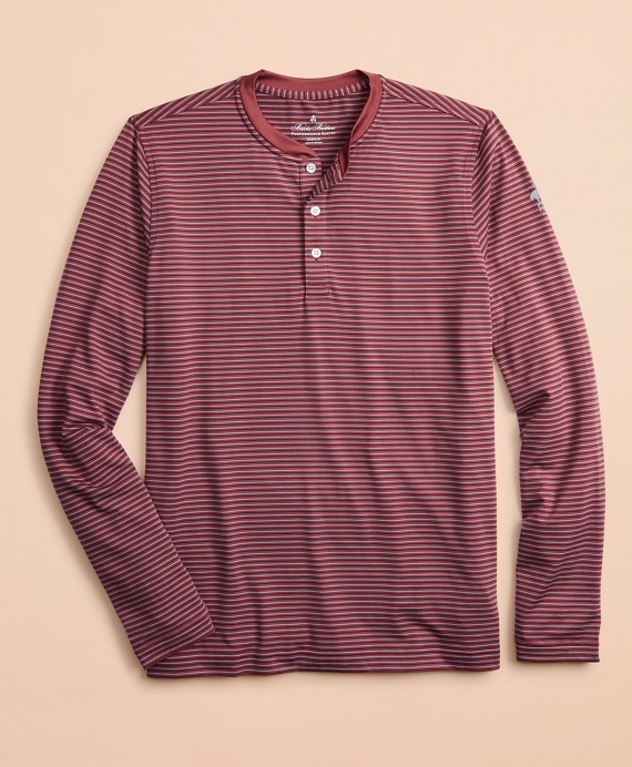 Performance Series Striped Long-Sleeve Henley