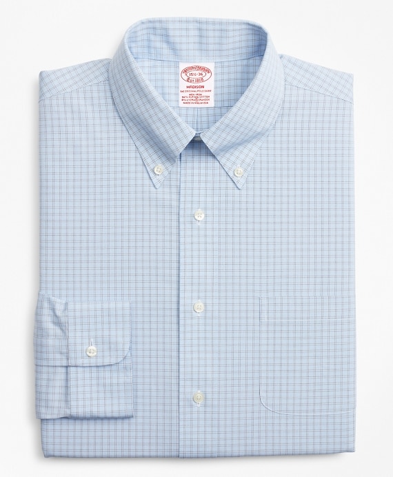 Stretch Madison Classic-Fit Dress Shirt, Non-Iron Check