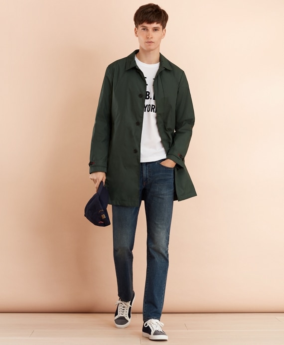 Water-Repellent Packable Trench Coat