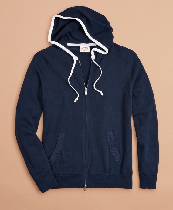 Contrast Zip-Up Hoodie
