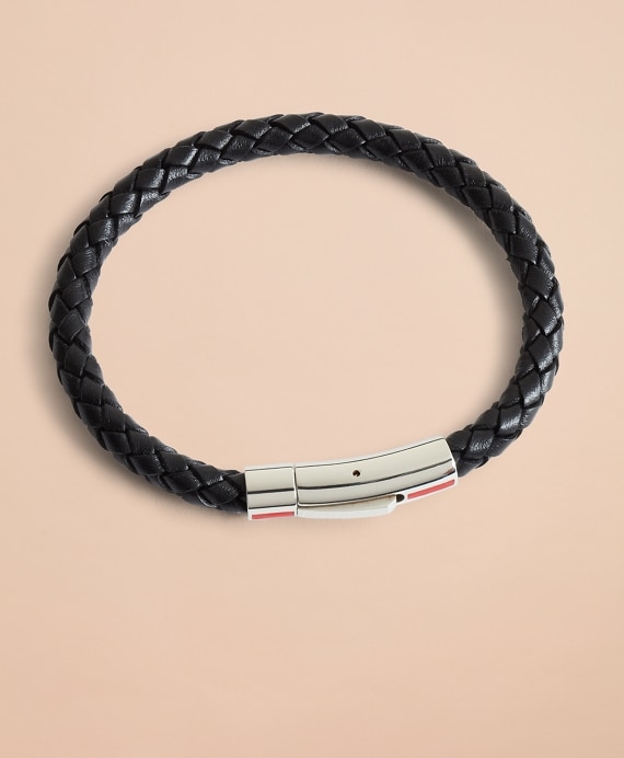Clasped Leather Bracelet