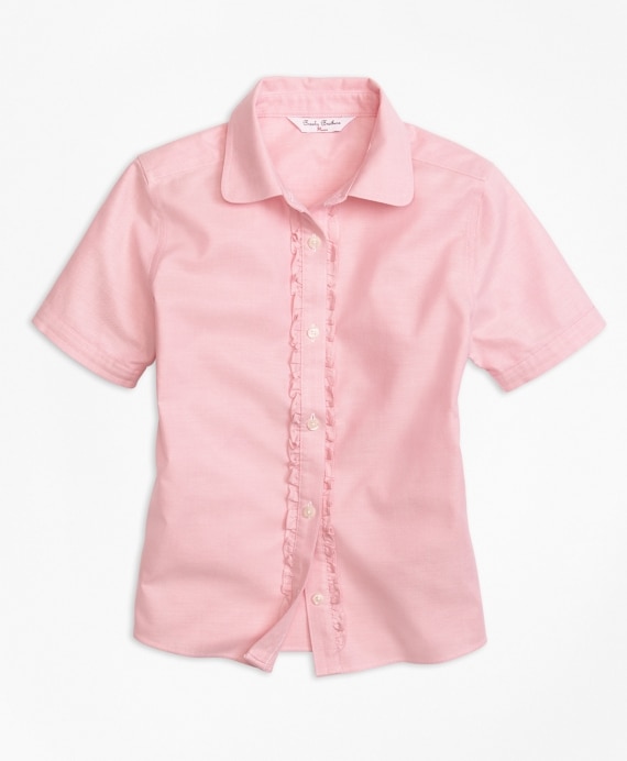 Girls Non-Iron Short-Sleeve Oxford
