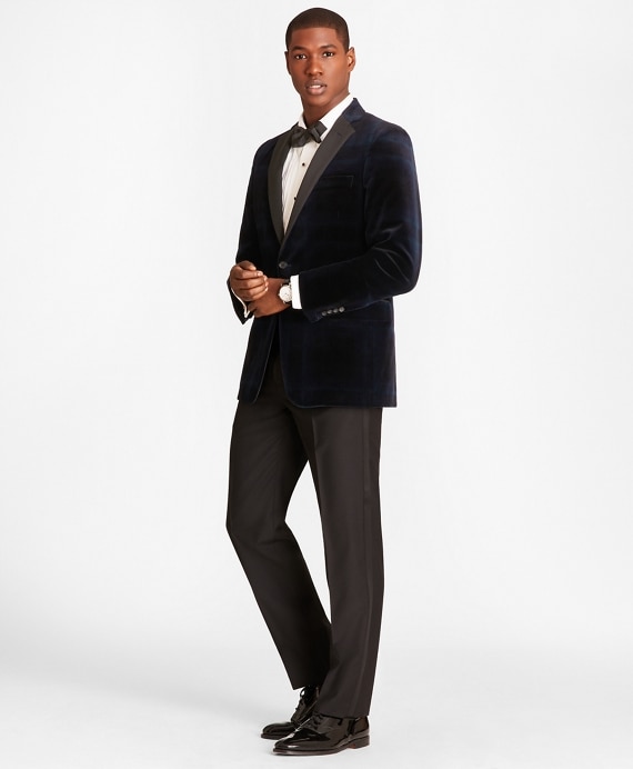Regent Fit Black Watch Velvet Tuxedo Jacket