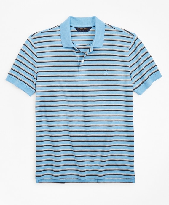 Original Fit Heathered Stripe Polo Shirt