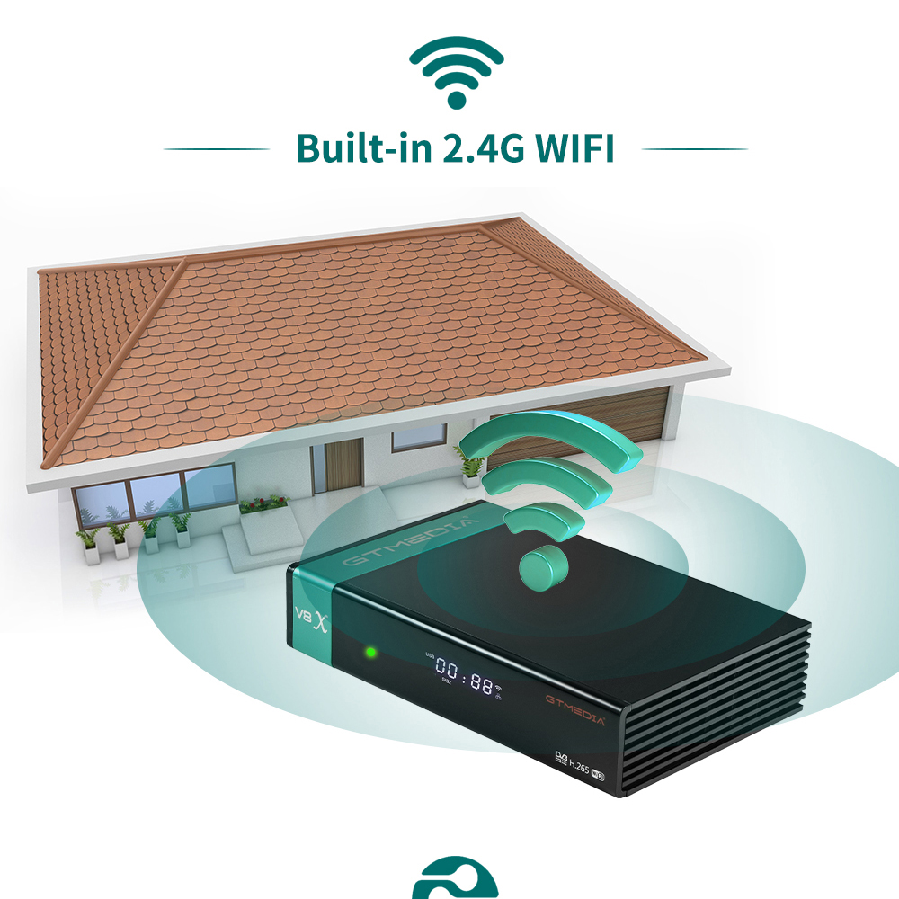 Original GTmedia V8X Satellite Receiver DVB-S/S2/S2X Built-in Wifi H ...