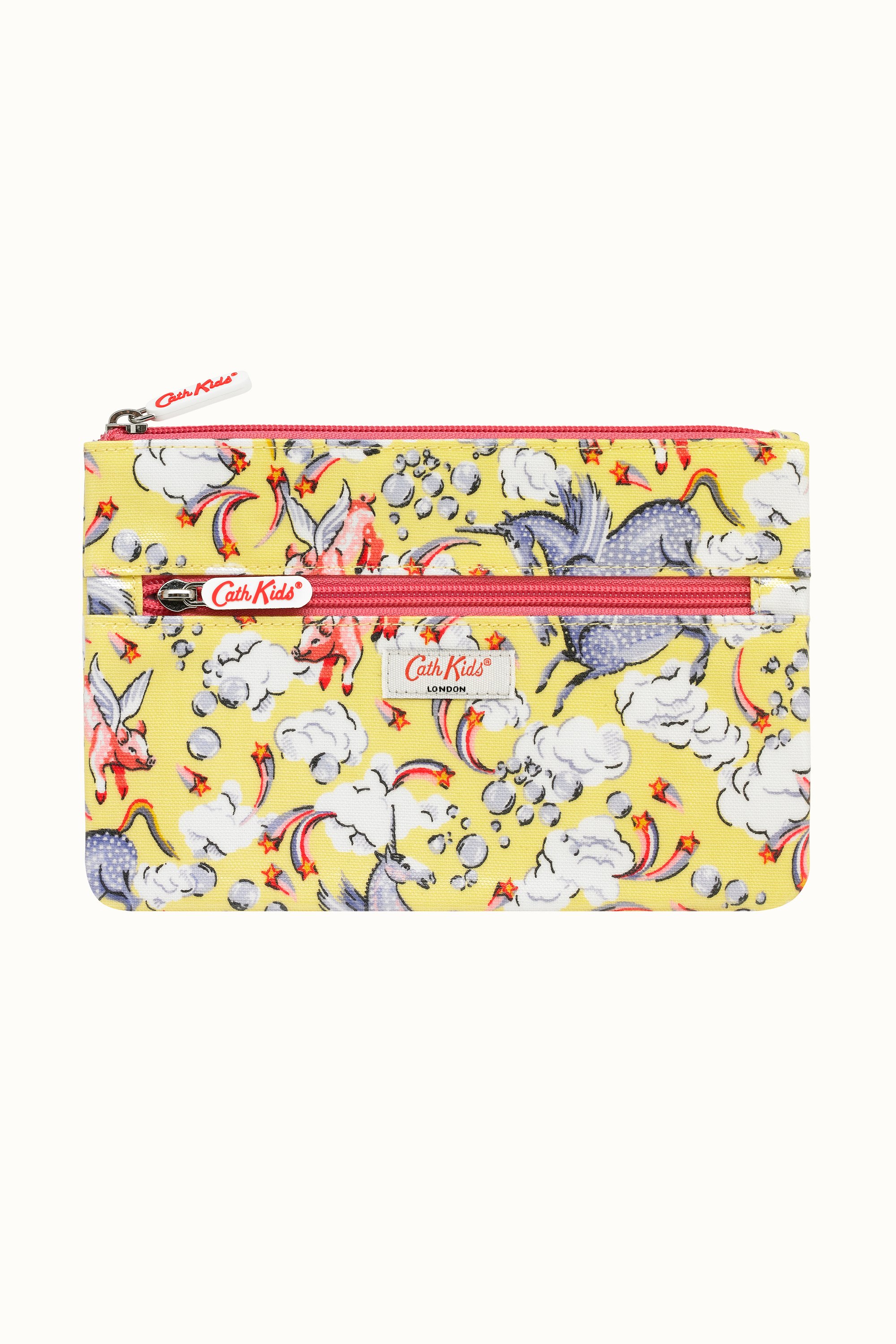 Unicorn Kids Double Zip Pencil Case
