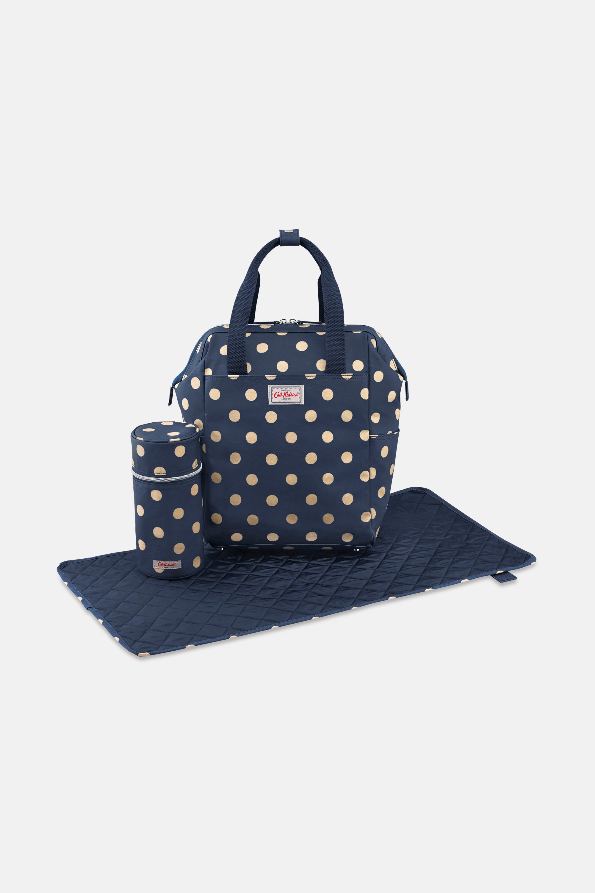 Button Spot Backpack Baby Changing Bag