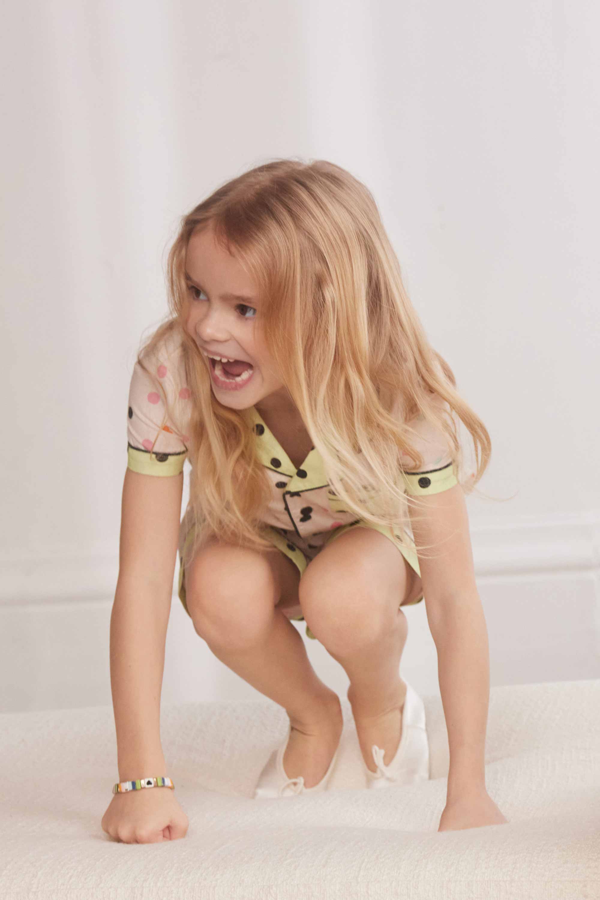 Spot Short Sleeve Woven PJ Set (1-12 Years)