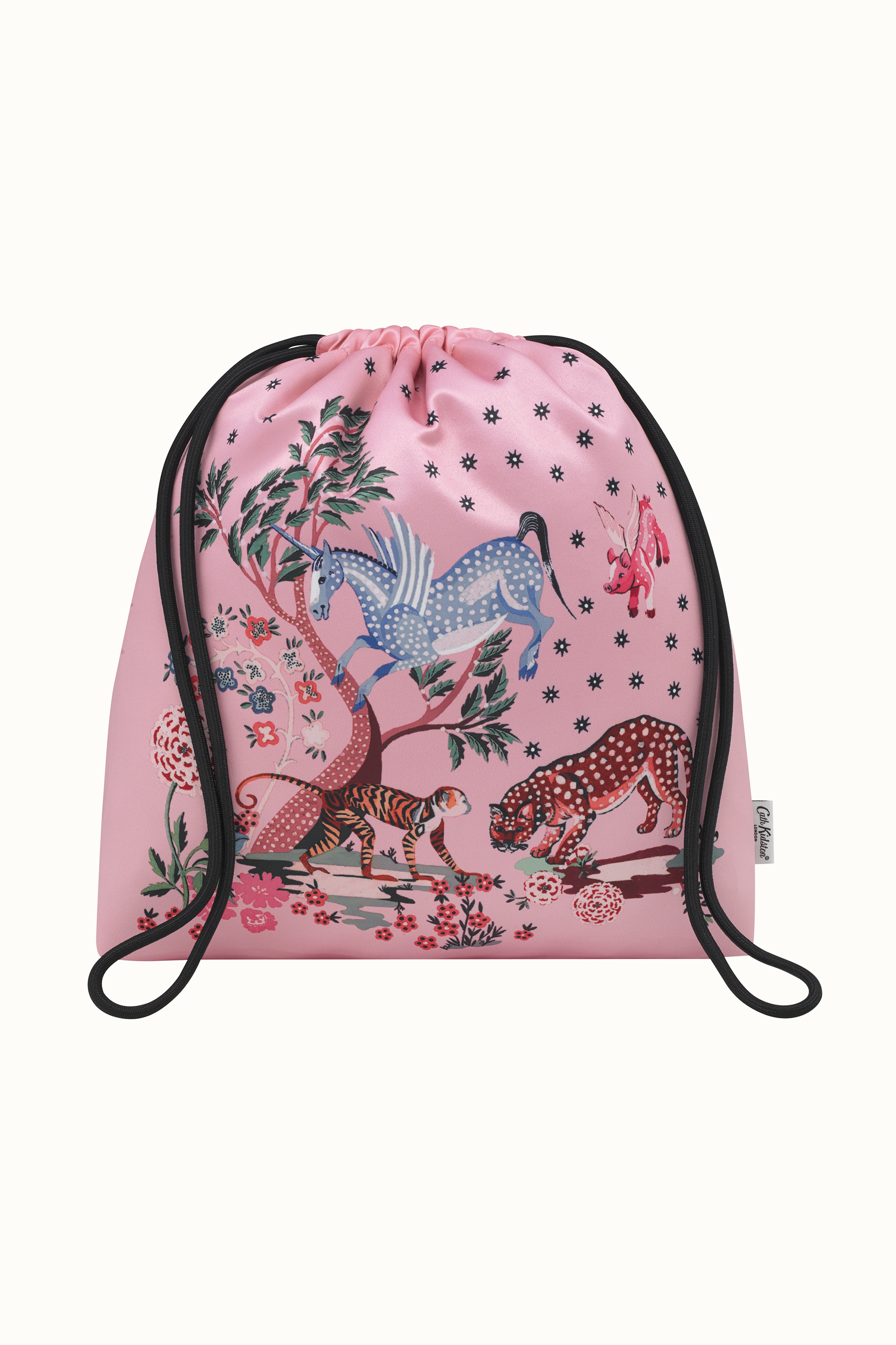 Painted Kingdom Recycled Satin Drawstring Pouch