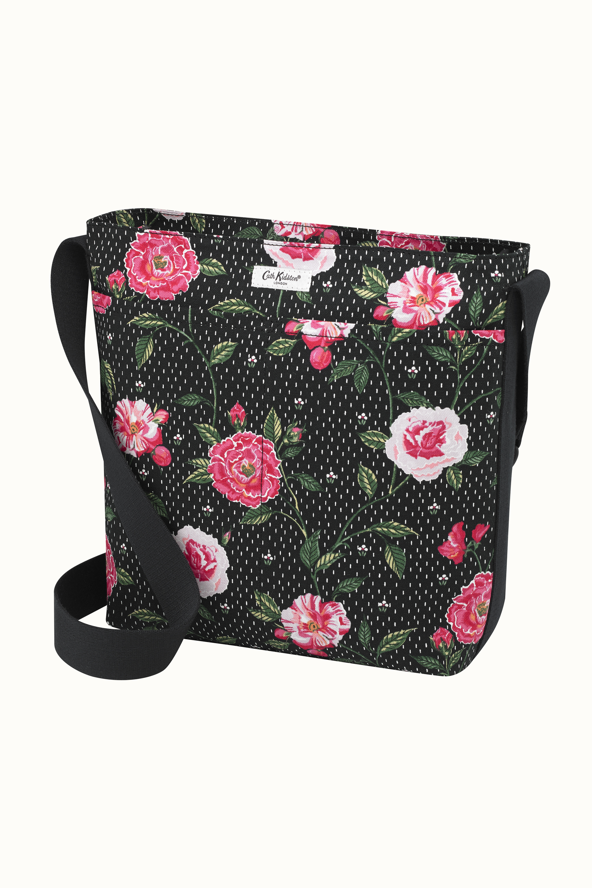 Tea Rose Zipped Messenger Bag