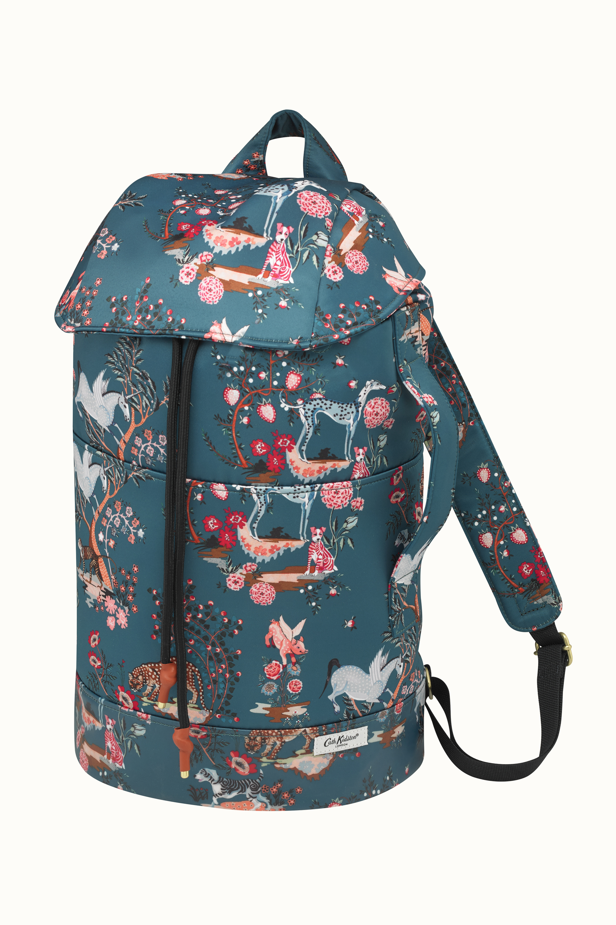 Painted Kingdom Recycled Satin Duffle Backpack
