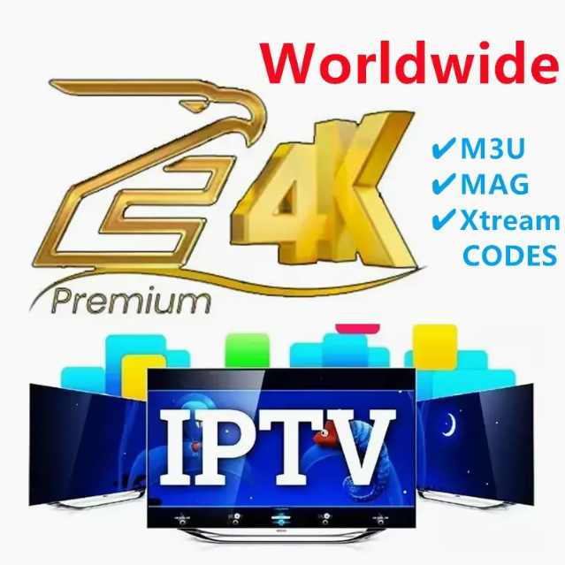 Eagle 4K 12 Months IPTV Subscription M3u List Free Test Code 24h Include Sports Man Woman Channels with Reseller Panel for UK France US Canada Europe Arabia
