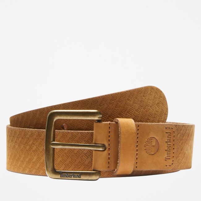Men's 38MM TimberlandĀ® Repeat Logo Belt