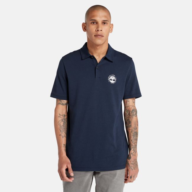 Men's Short Sleeve Logo Polo With Refibra™ Technology