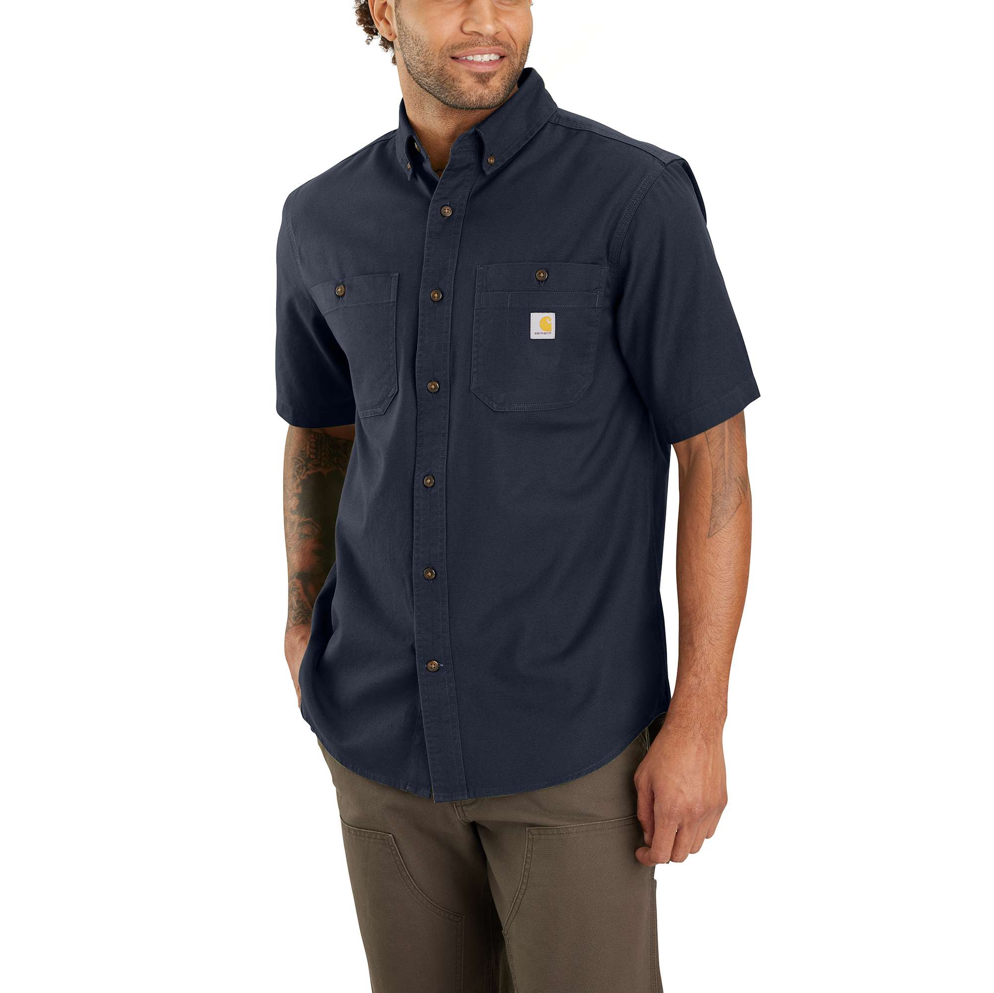 Rugged Flex® Relaxed Fit Midweight Canvas Short-Sleeve Shirt