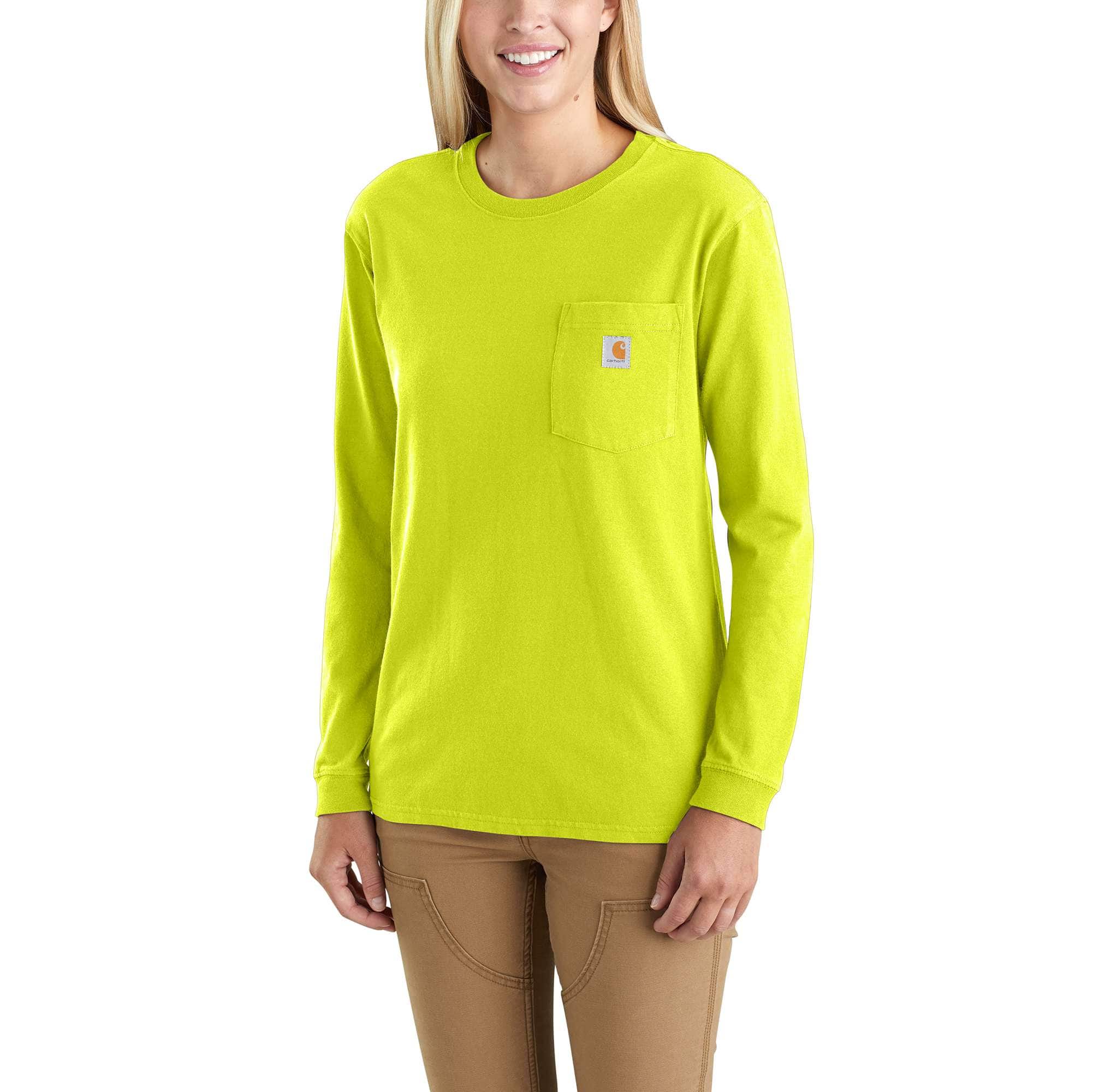 Women's Loose Fit Heavyweight Long-Sleeve Pocket T-Shirt
