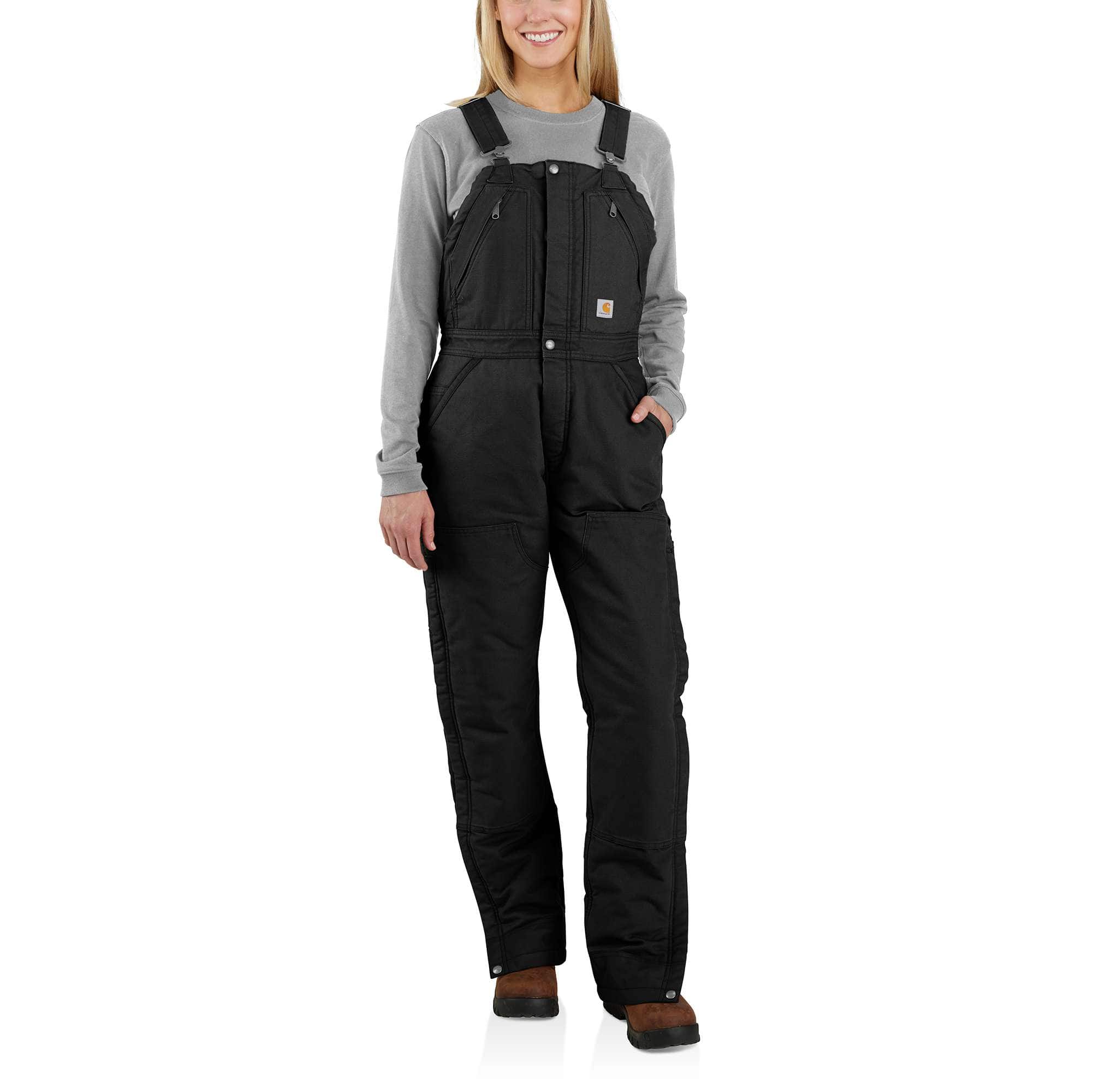 Women's Loose Fit Washed Duck Insulated Biberall - 3 Warmest Rating