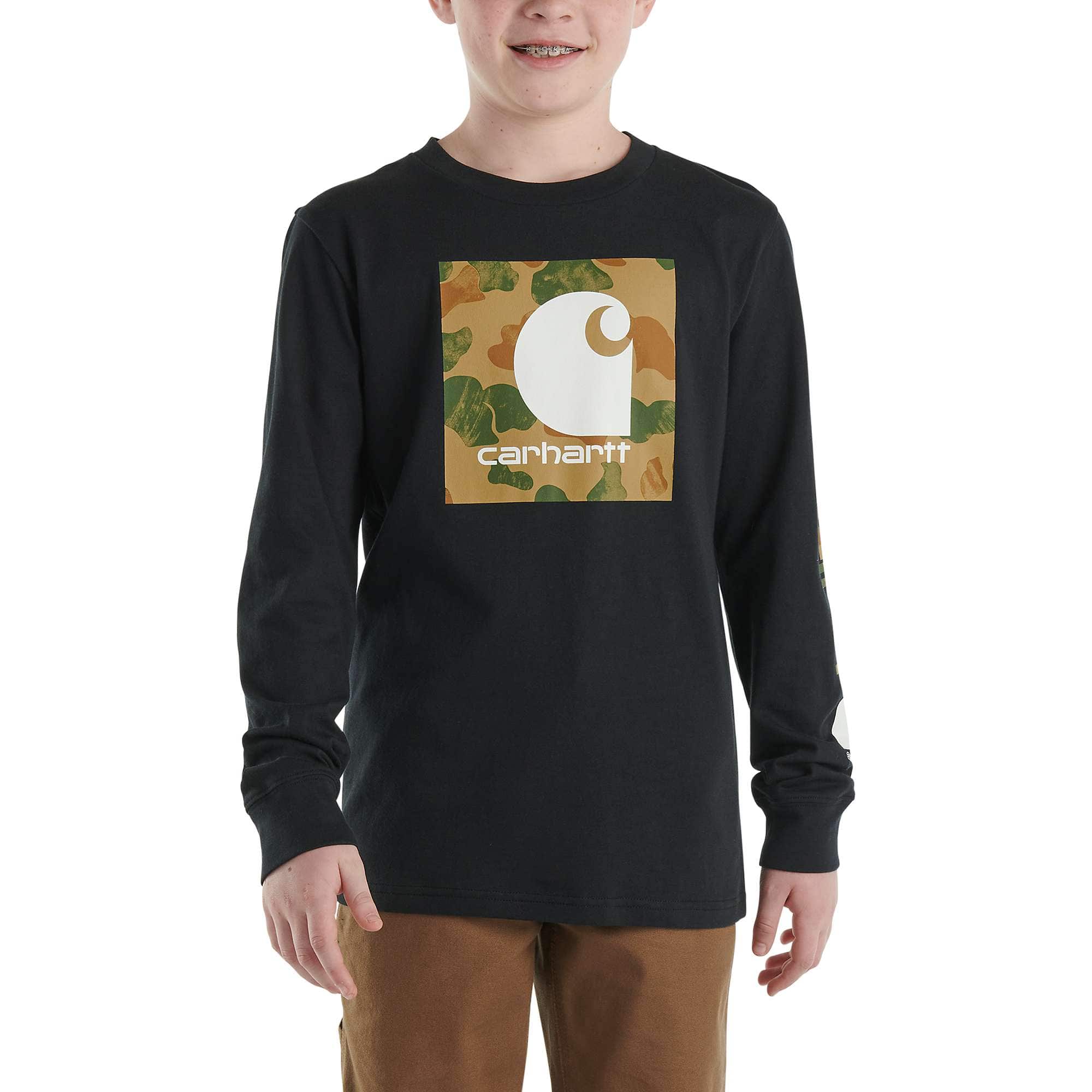 Boys' Long-Sleeve Camo Graphic T-Shirt