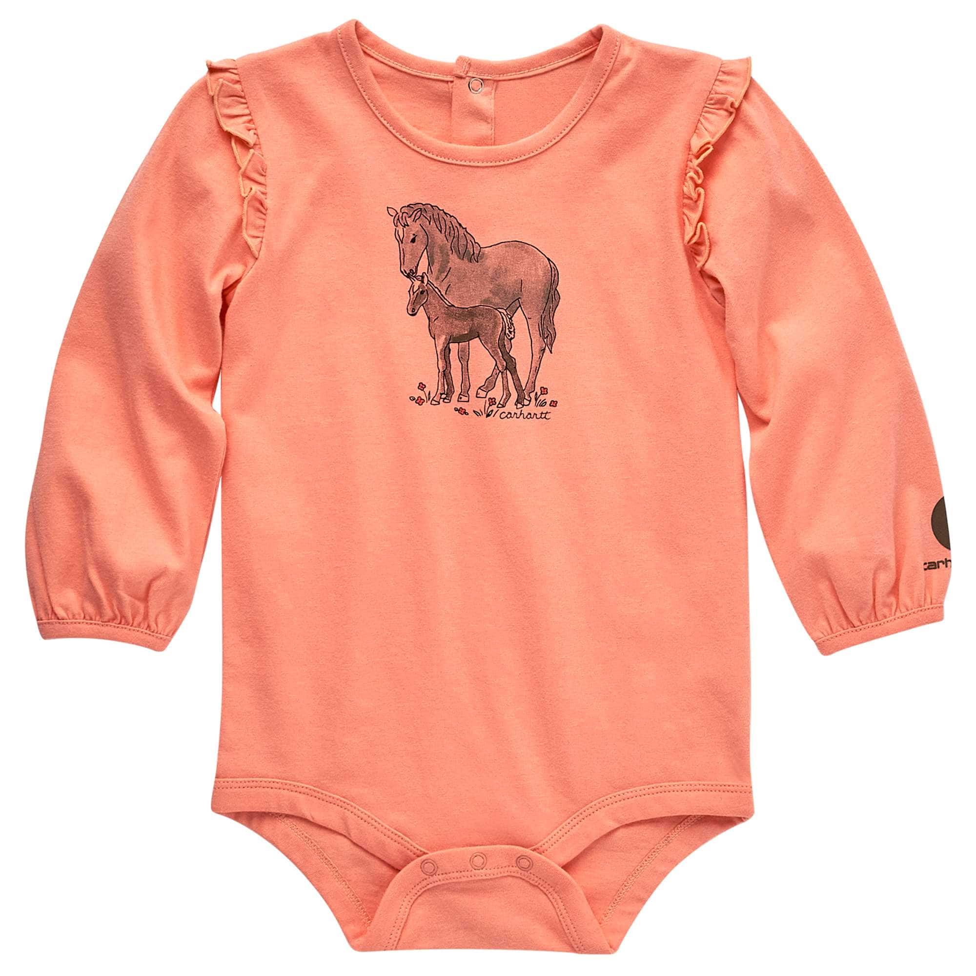 Girls' Long-Sleeve Horse Family Bodysuit (Infant)
