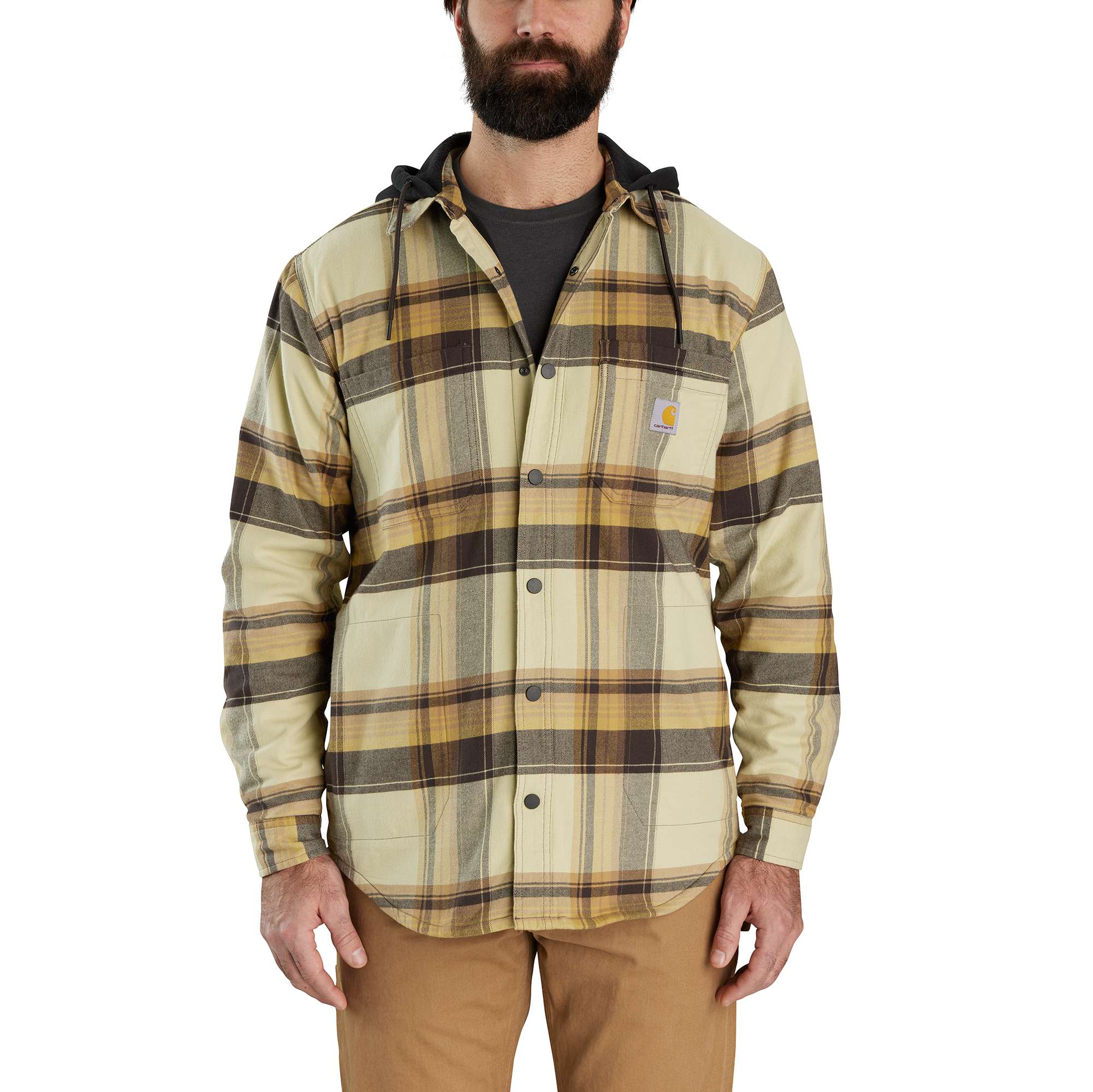 Rugged Flex® Relaxed Fit Flannel Fleece Lined Hooded Shirt Jac