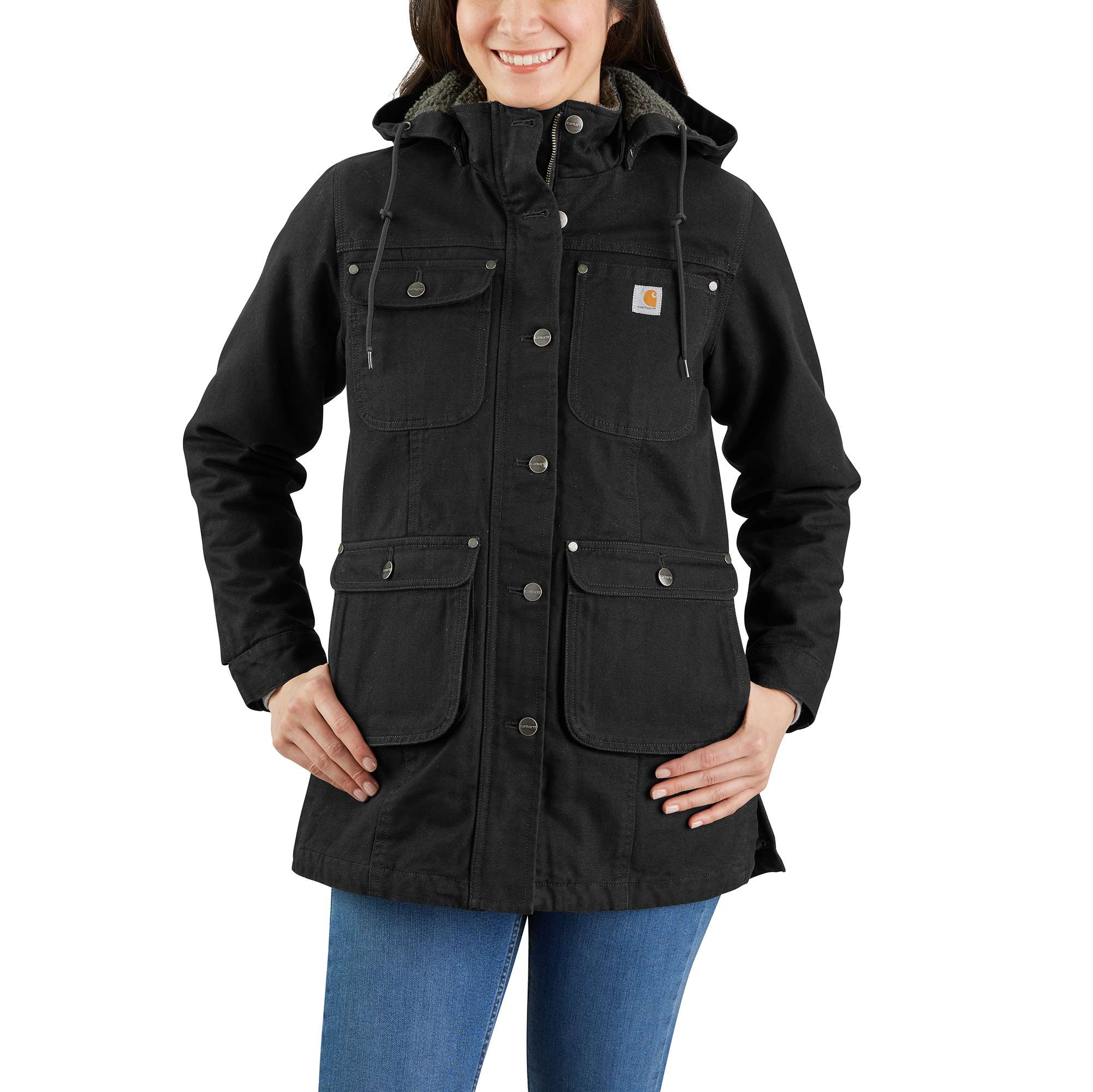 Women's Loose Fit Washed Duck Coat - 2 Warmer Rating