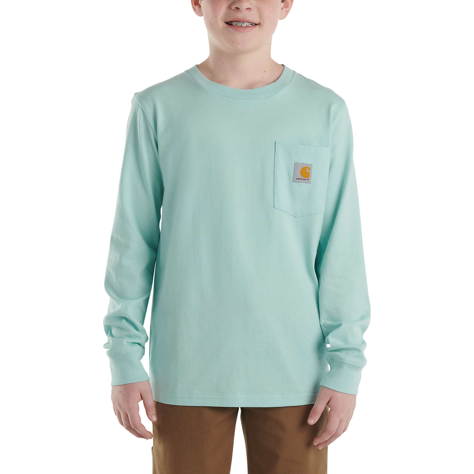 Boys' Long-Sleeve Pocket T-Shirt