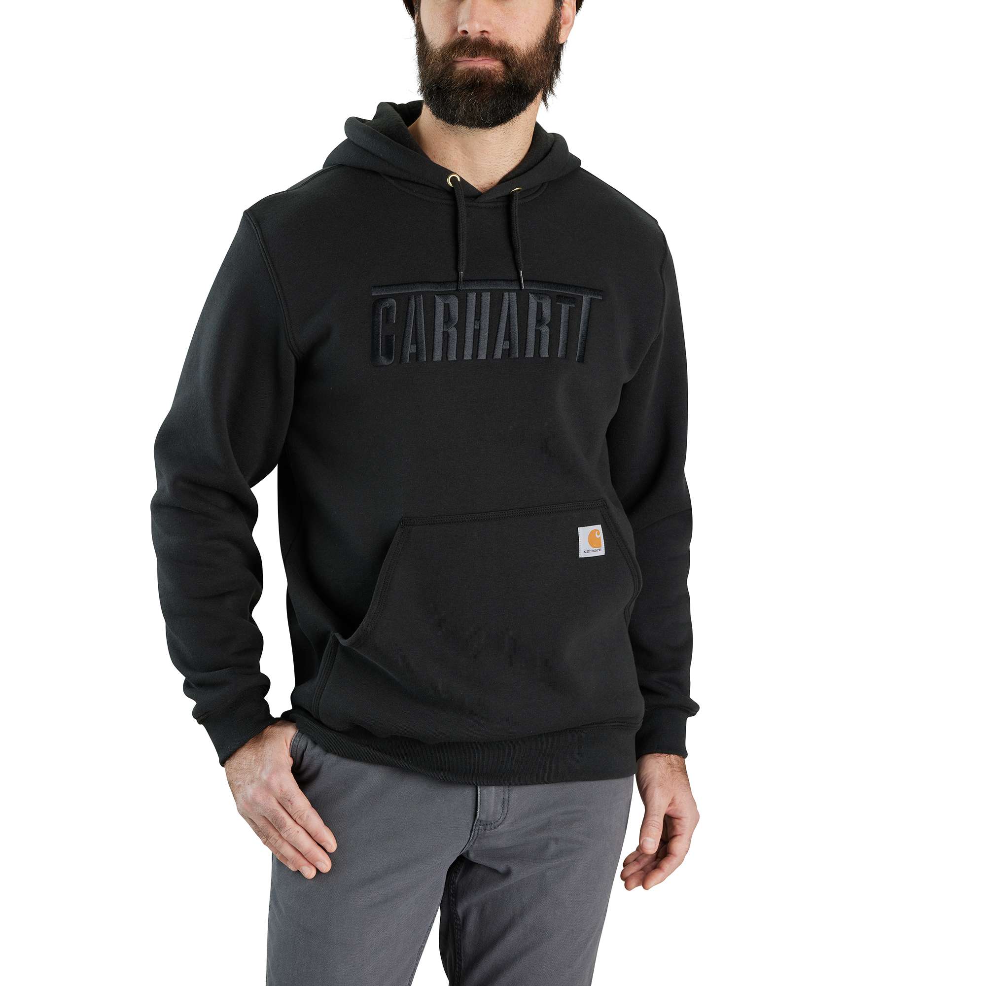Loose Fit Midweight Embroidered Logo Graphic Hoodie