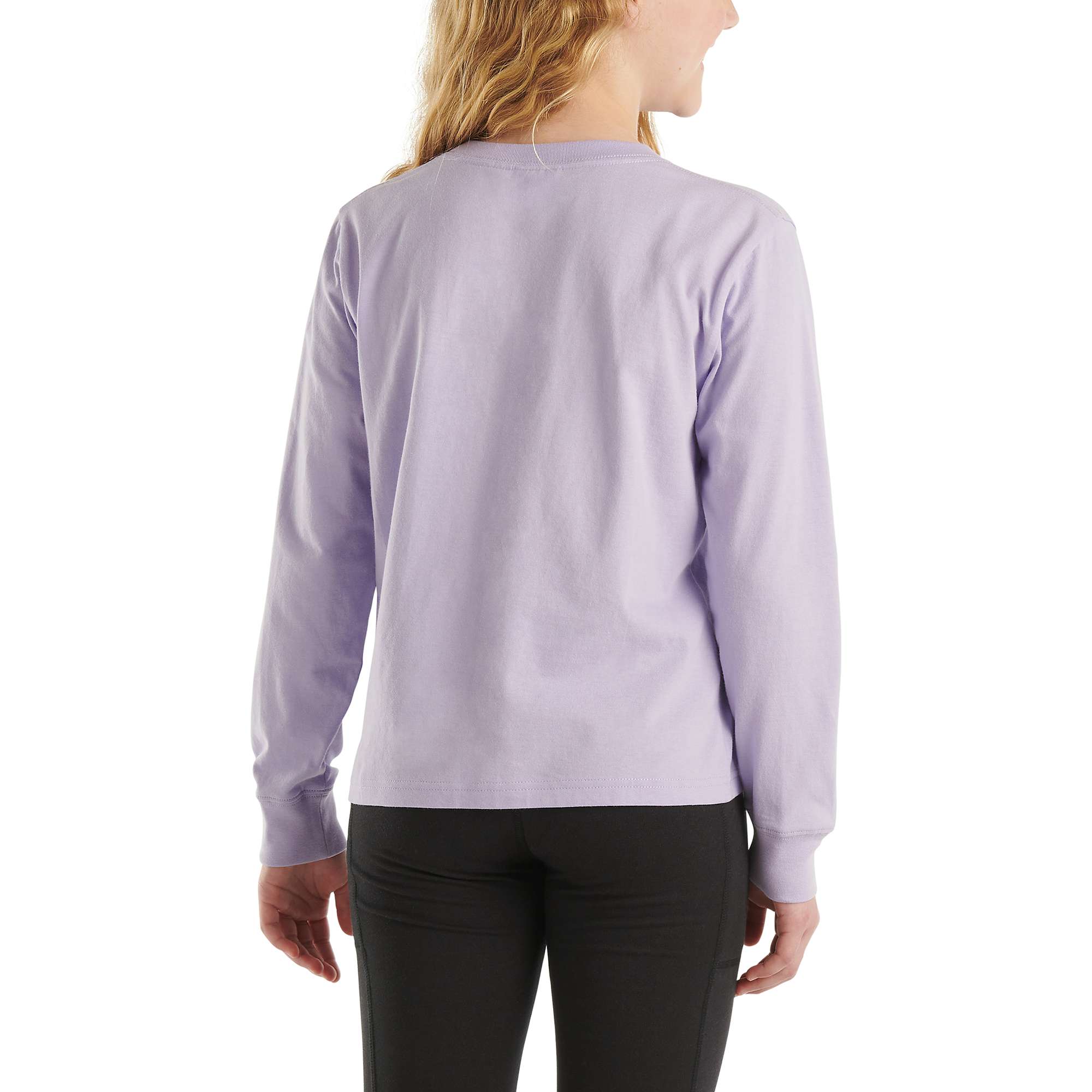 Girls' Long-Sleeve Graphic Pocket T-Shirt