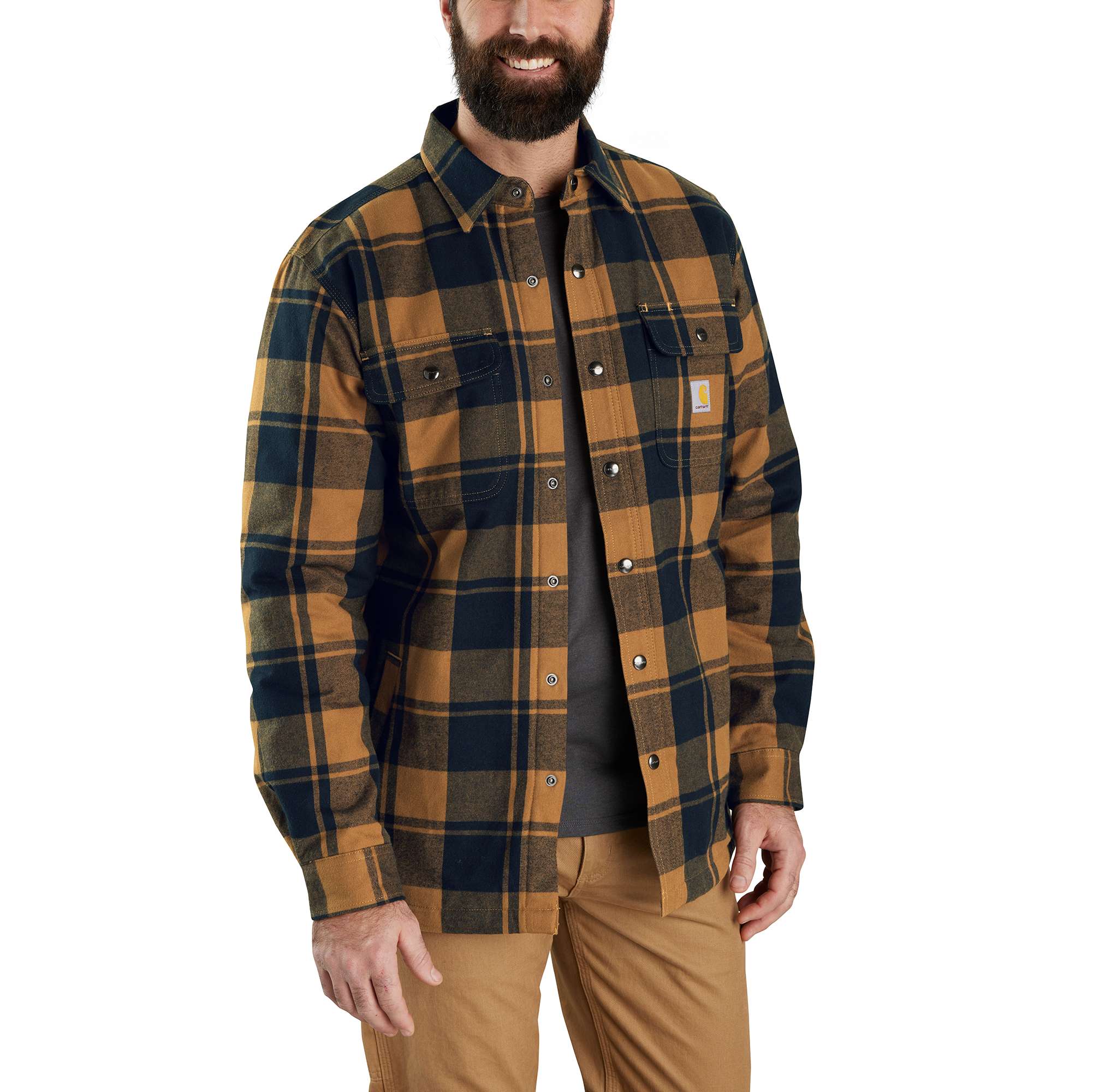 Relaxed Fit Flannel Sherpa-Lined Shirt Jac