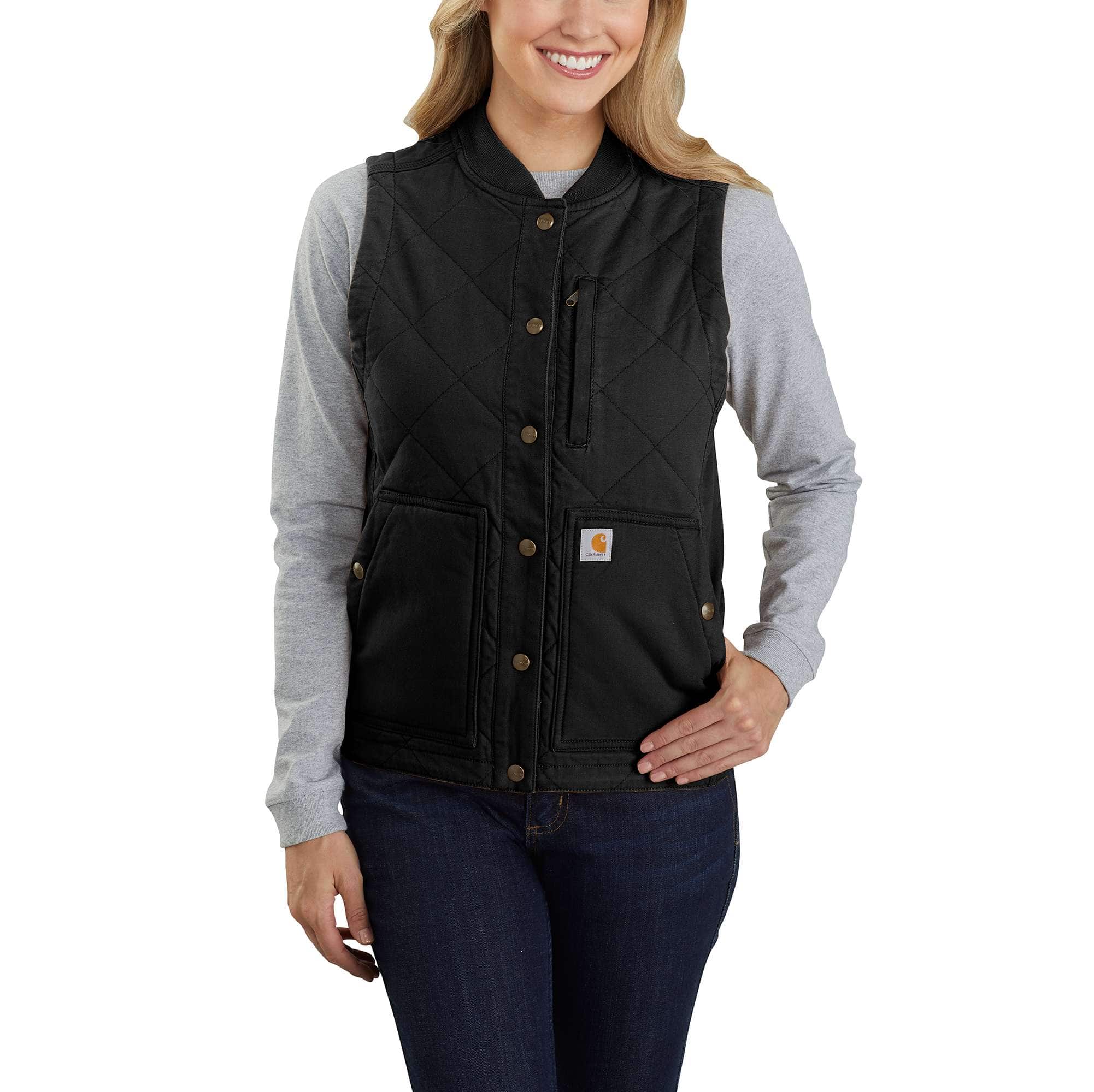Women's Rugged Flex® Relaxed Fit Canvas Insulated Rib Collar Vest