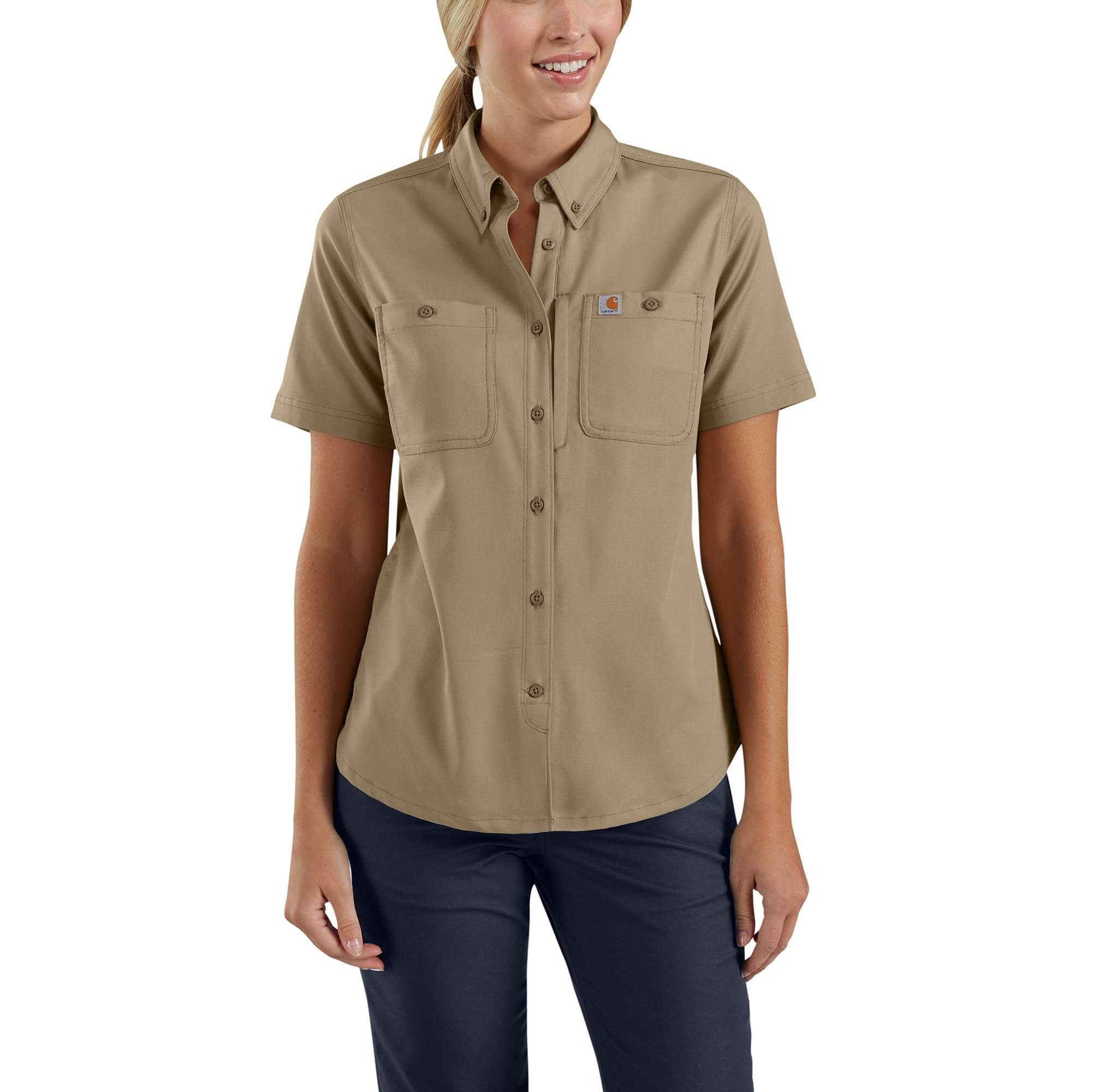 Women's Rugged Professional™ Series Relaxed Fit Canvas Short Sleeve Work Shirt