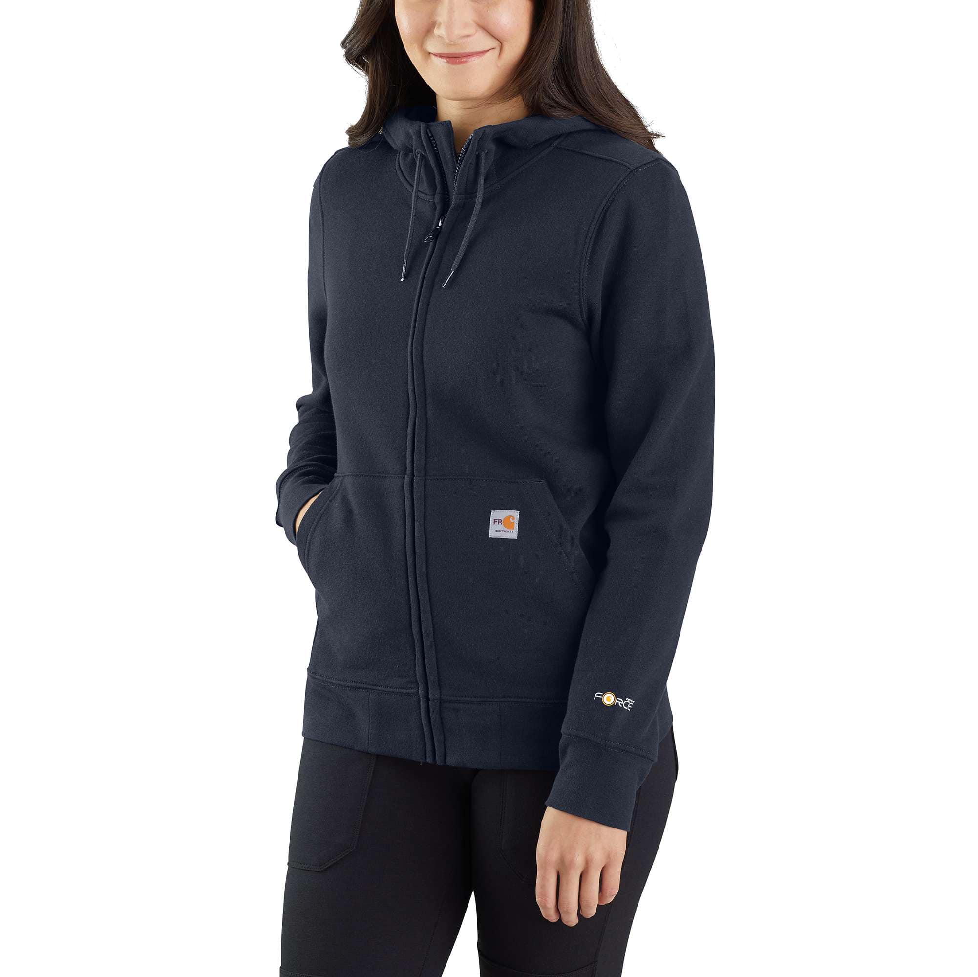 Women's Flame-Resistant Carhartt Force® Relaxed Fit Midweight Hooded Zip-Front Sweatshirt
