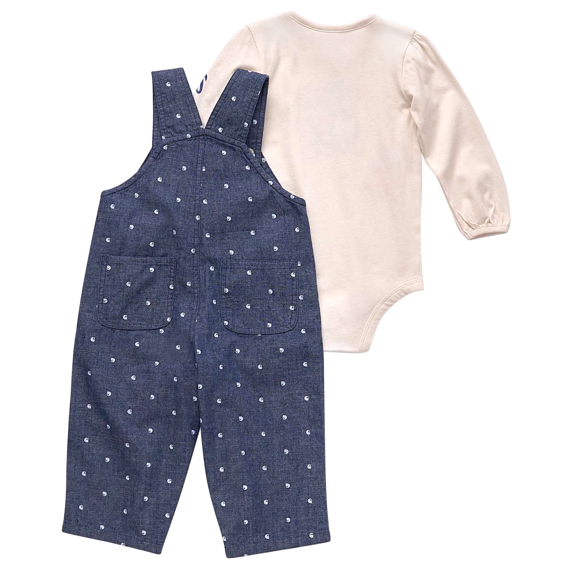 Girls' Long-Sleeve Bodysuit and Chambray Overalls Set (Infant)
