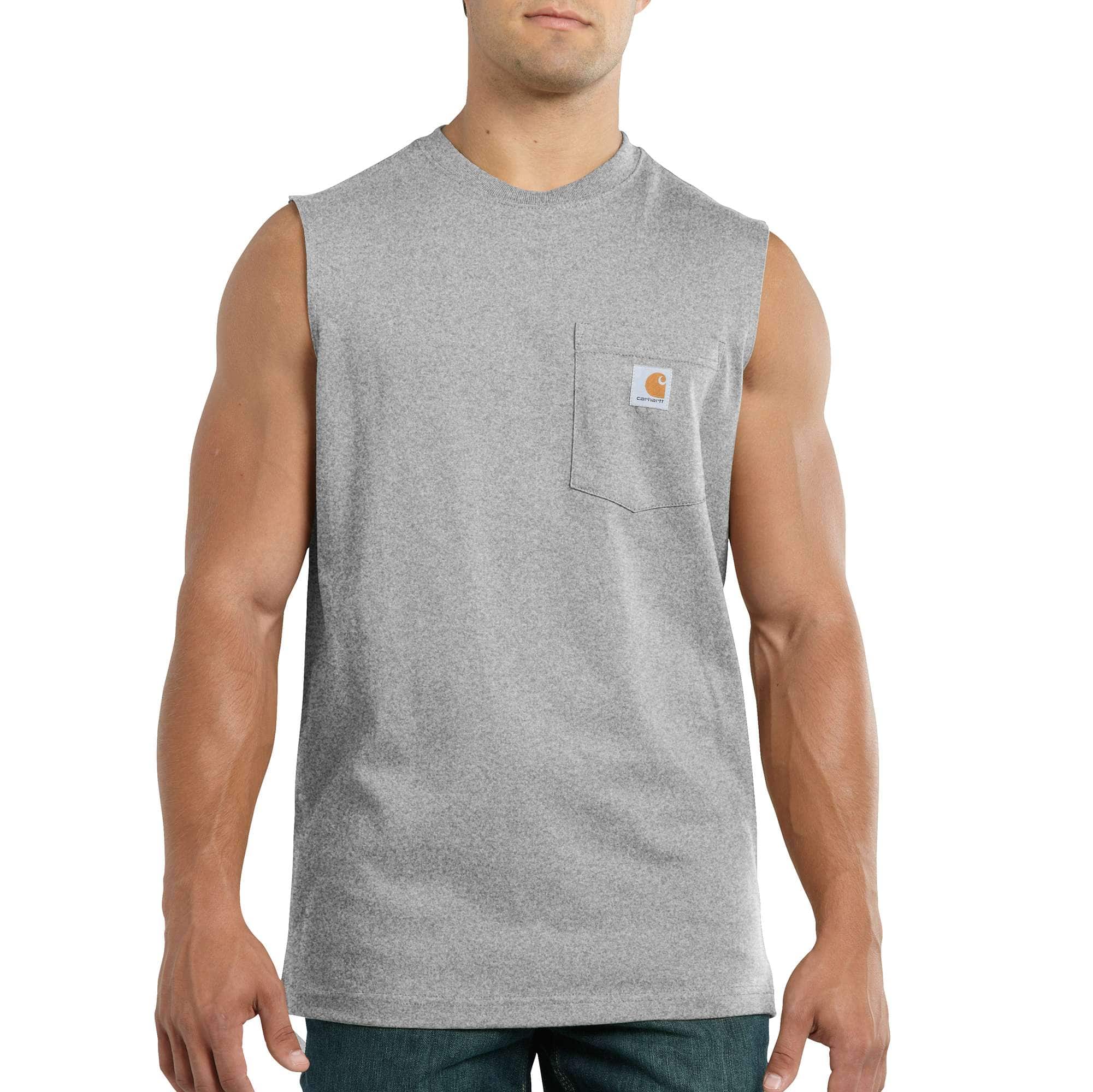 Relaxed Fit Heavyweight Sleeveless Pocket T-Shirt