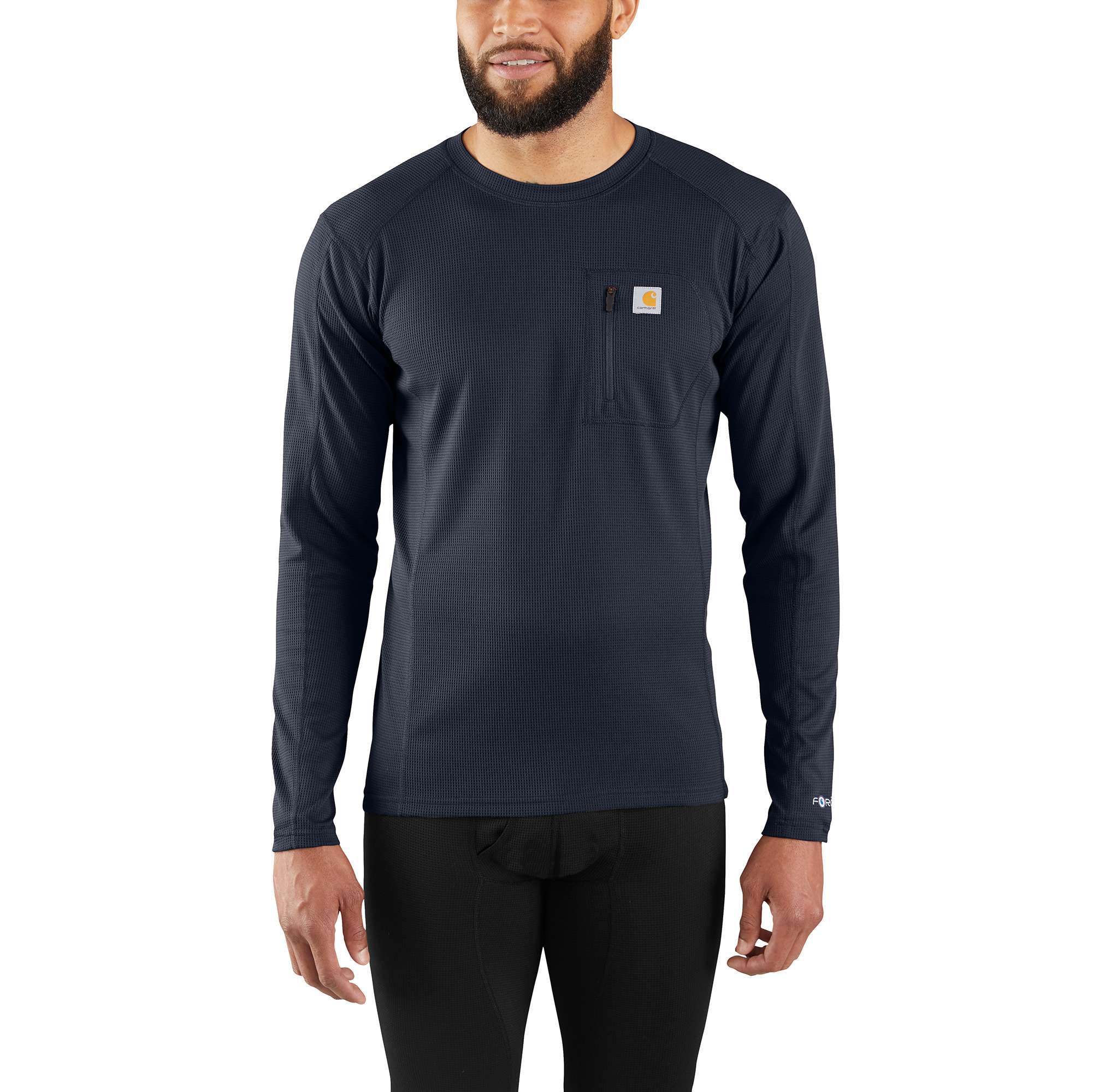 Carhartt Force® Midweight Micro-Grid Base Layer Crewneck Pocket Top